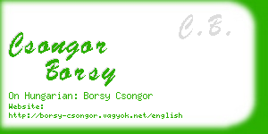 csongor borsy business card